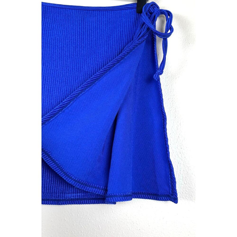 Catalina Cobalt Blue Mini Skirt Slit Cover Up One Size - Picture 3 of 5
